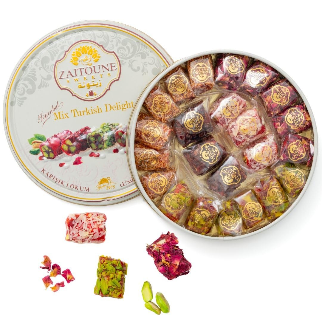 Turkish Delight Mix – 9 oz | Luxury Coatings of Pomegranate, Pistachio, Cocon…