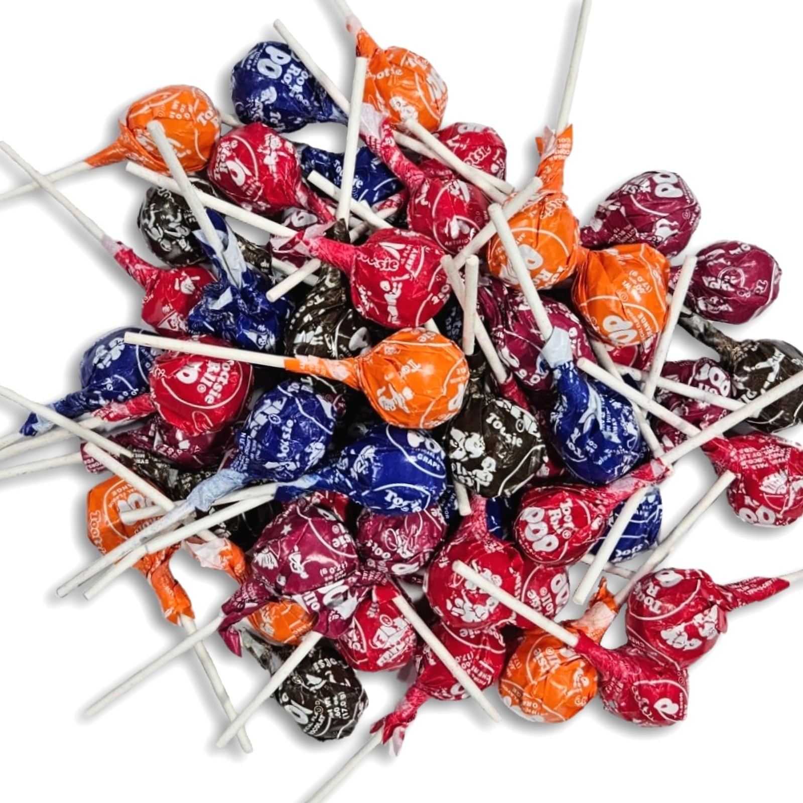 1 lb. Tootsie Roll Chocolate Candy Filled Lollipops Bulk Value Pack | Cherry,