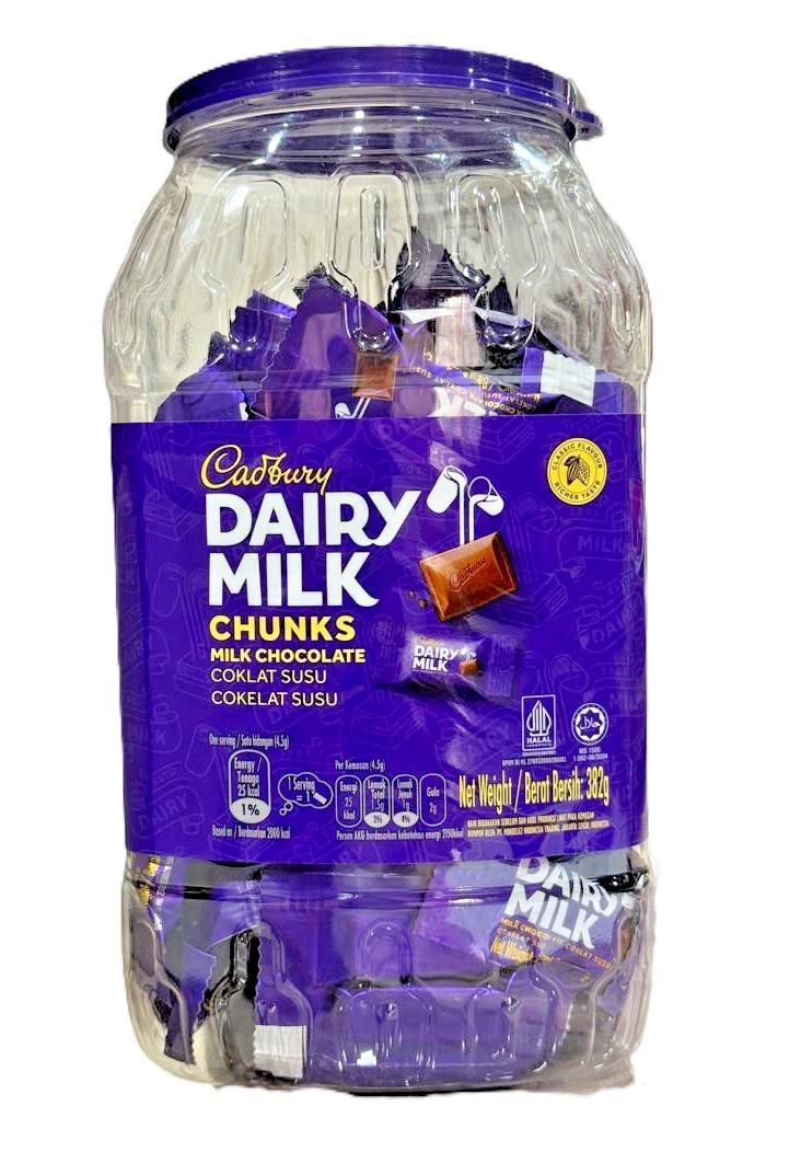 Cadbury Dairy Milk Chocolate Neap 85 Pcs Each Jar 382g – 2 Jars