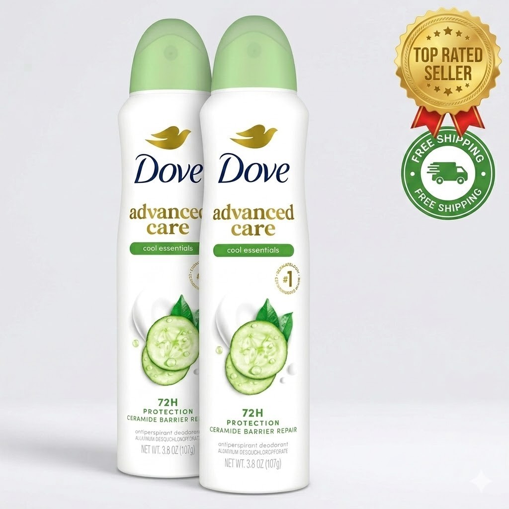 (2 Pack ) Dove Advanced Care Dry Spray Antiperspirant Cool Essentials 3.8oz
