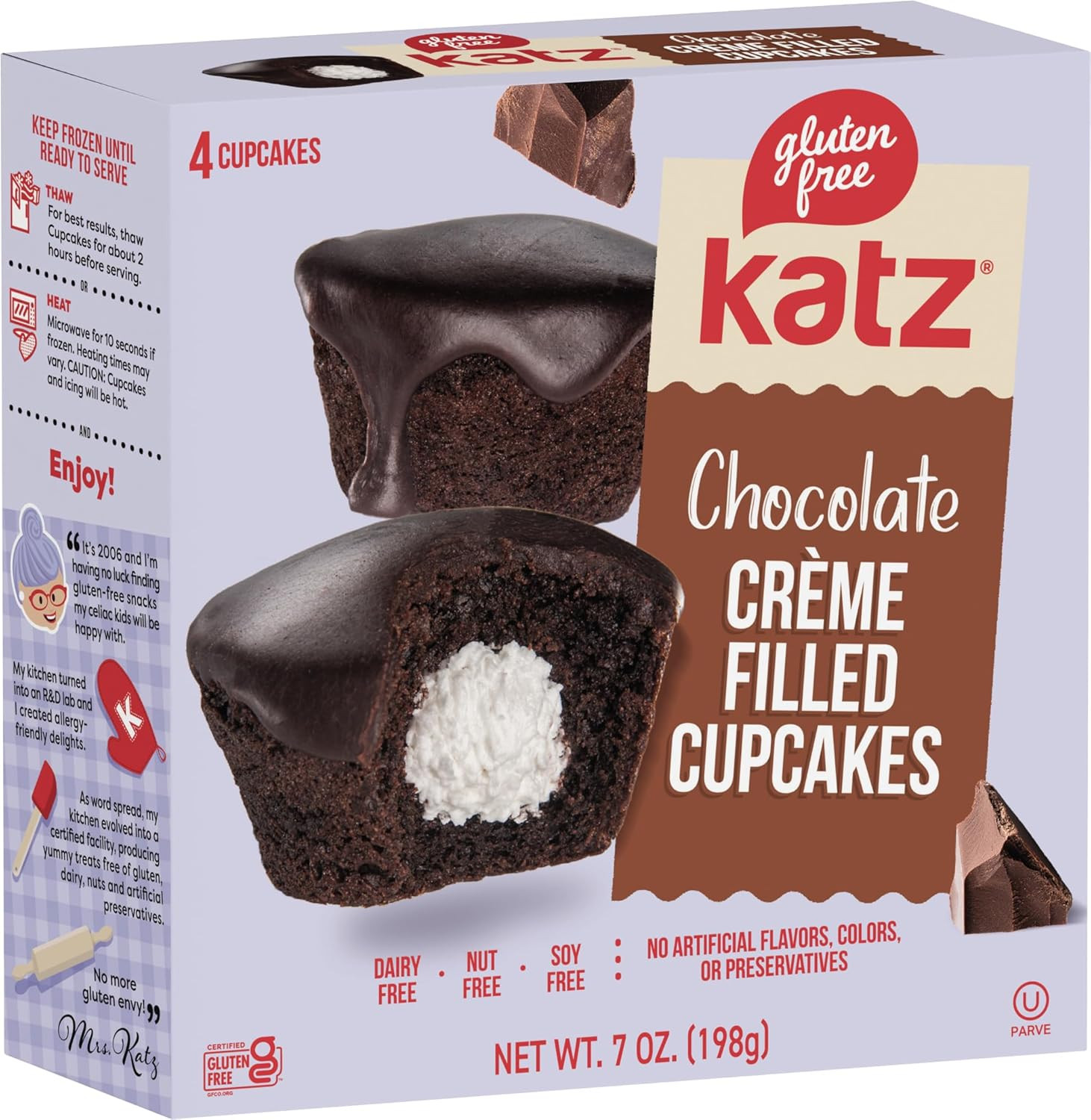 NEW Chocolate Creme Filled Cupcakes Snacks Dairy Free Nut Free