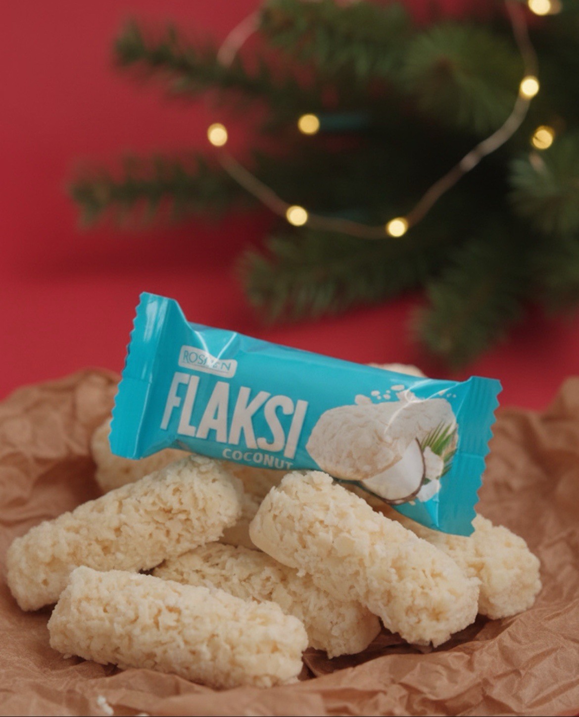 Roshen Flaksi Coconut candies with flakes and Coconut