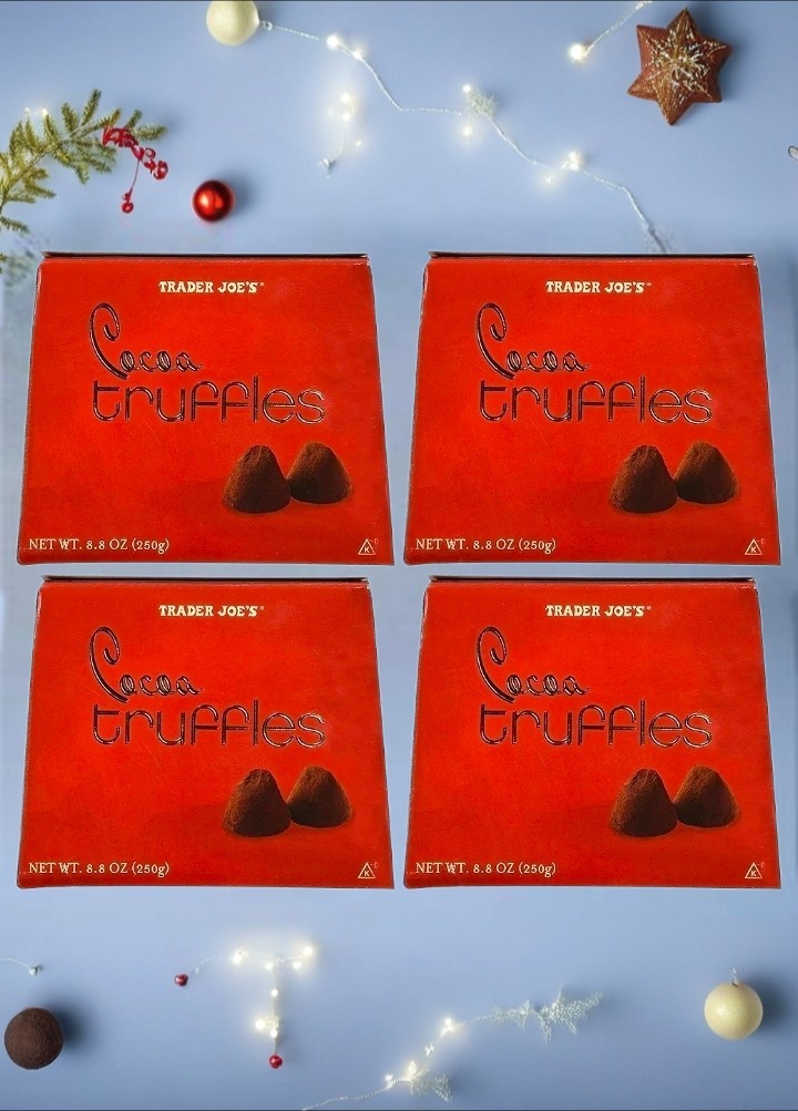 4 – TRADER JOE’S COCOA TRUFFLES BOXES