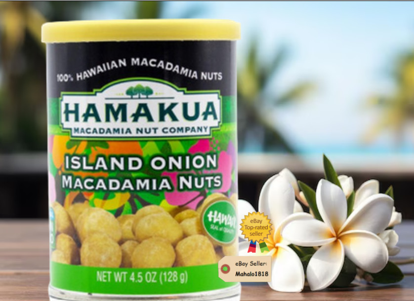 HAMAKUA MACADAMIA NUT COMPANY Island Onion Macadamia Nuts (4.5oz Can)