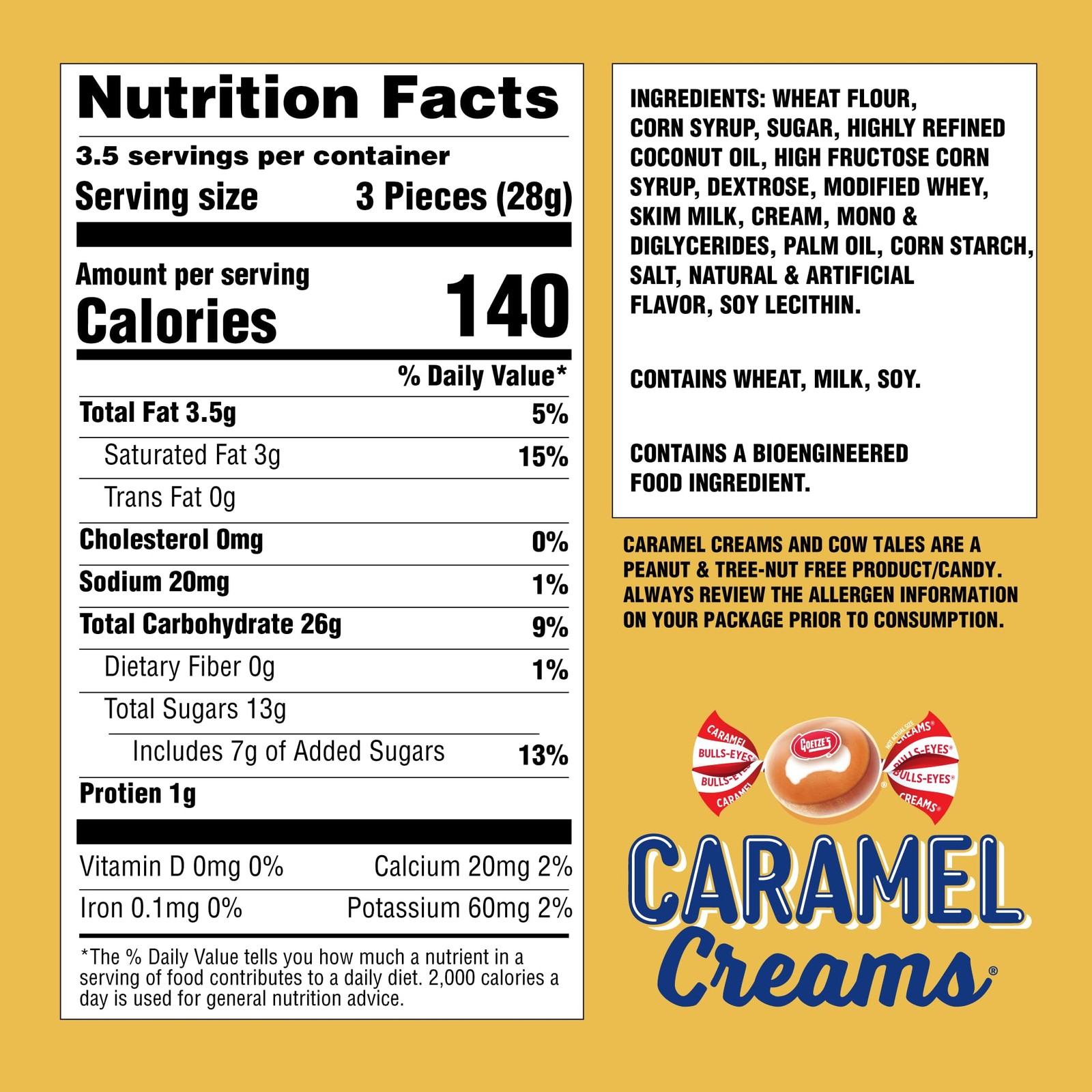 Candy Vanilla Caramel Creams – 4 Ounce Bag – Fresh from the Factory