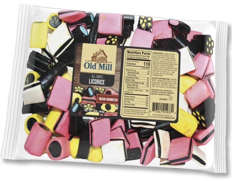 Old Mill All Sorts Black Licorice Variety Assortment Chewy Candy, 16 oz Bag