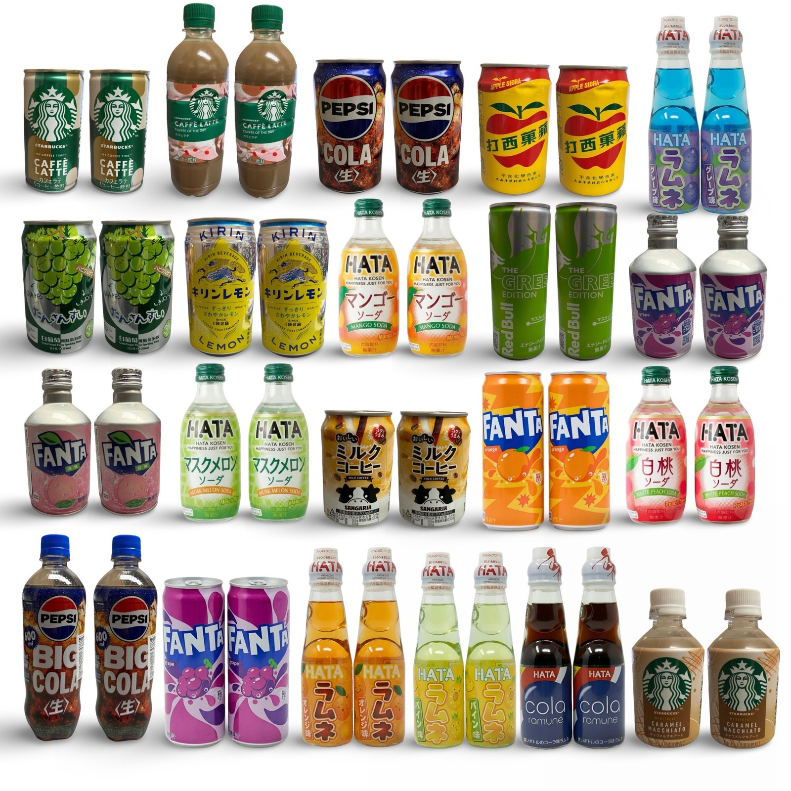 Imported Asian Japanese Drinks Sampler – 4 Unique Beverages | Rotating Variety,