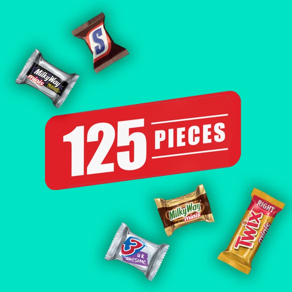 Mars Snickers Twix 3 Musketeers Milky Way Milky Way Midnight Minis Back To