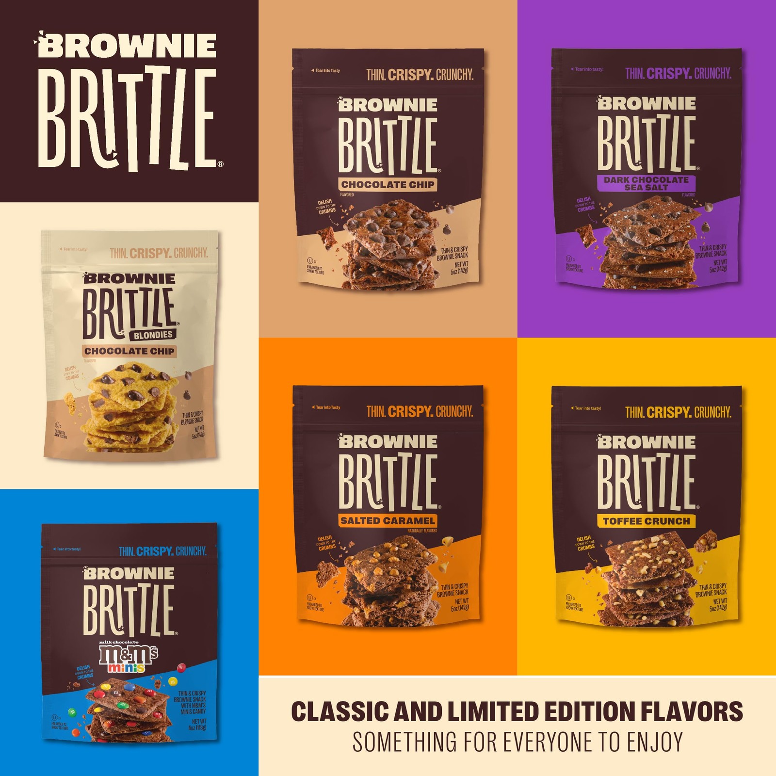 Brownie Brittle – Original Chocolate Chip Thin and Crispy Sweet Snacks, Famil…