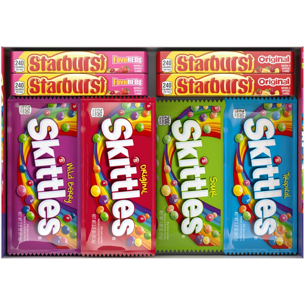 & STARBURST Variety Pack Full Size Chewy Candy Assortment, 62.79 Oz, 30 Count