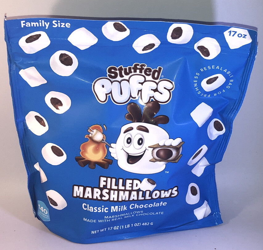 SHIP N 24 HOUR-Stuffed Puffs Filled Marshmallows Classic Milk Chocolate 17 Ounce