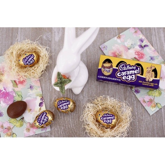 Cadbury Caramel Eggs Easter Basket Candy Milk Chocolate Treats 4.8 Oz Pack