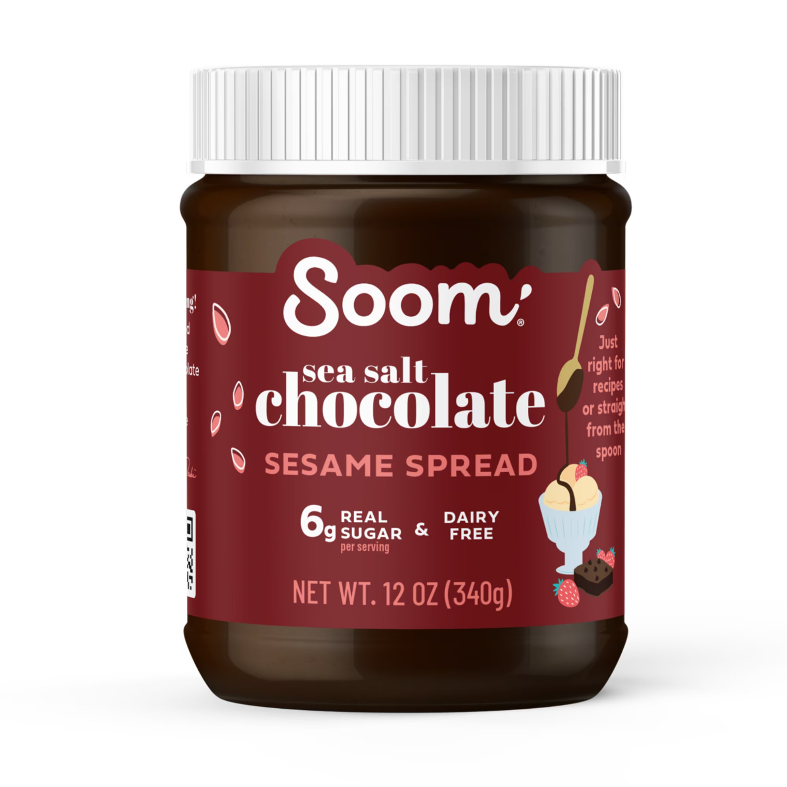 Soom Foods Creamy Chocolate Sea Salt Tahini Sesame Paste Spread 12 oz Jar…