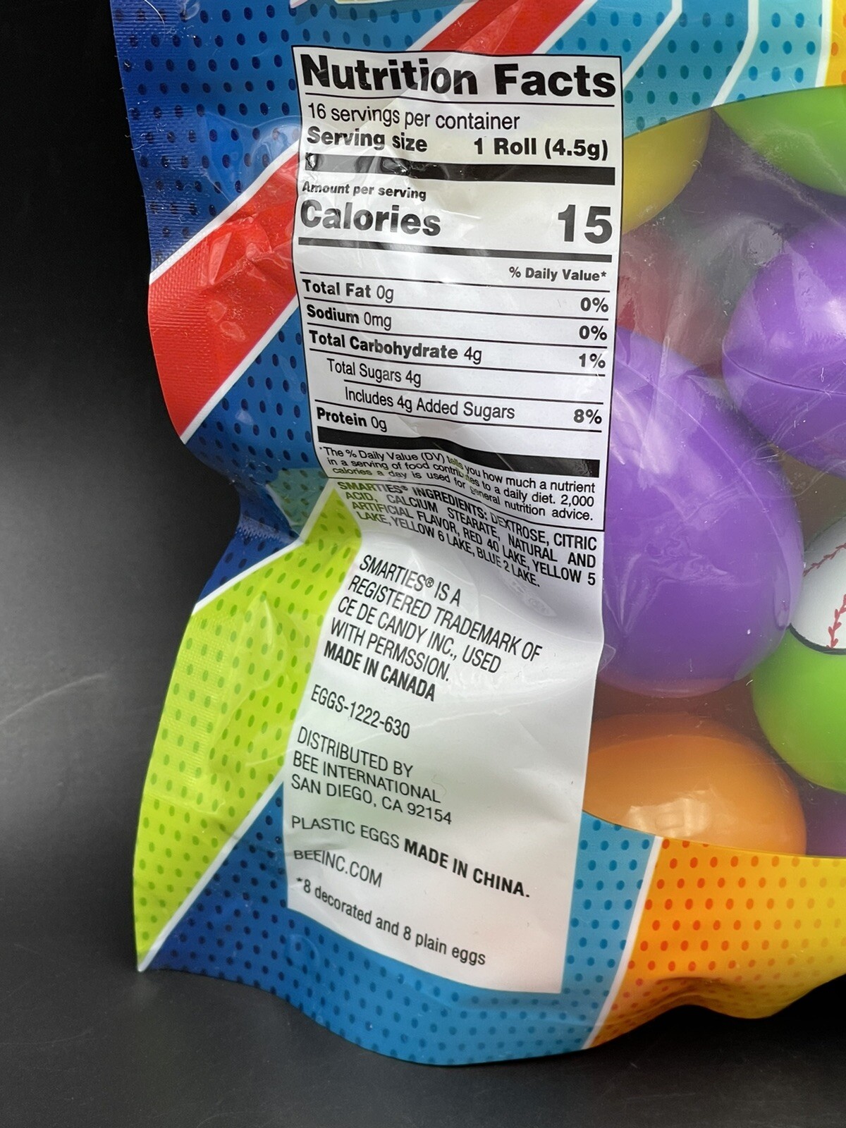 Bee Sports Egg Hunt Smarties Filled Eggs 16 Filled Egg Easter Candy Mix