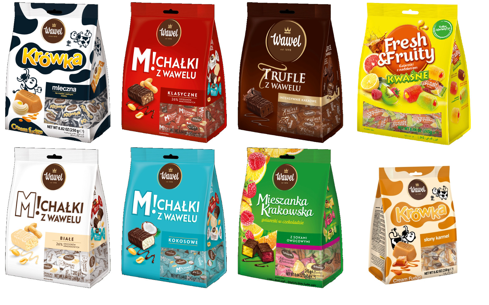 WAWEL PRALINES – MICHALKI – TRUFLE – MIESZANKA KRAKOWSKA Chocolate Candy POLAND