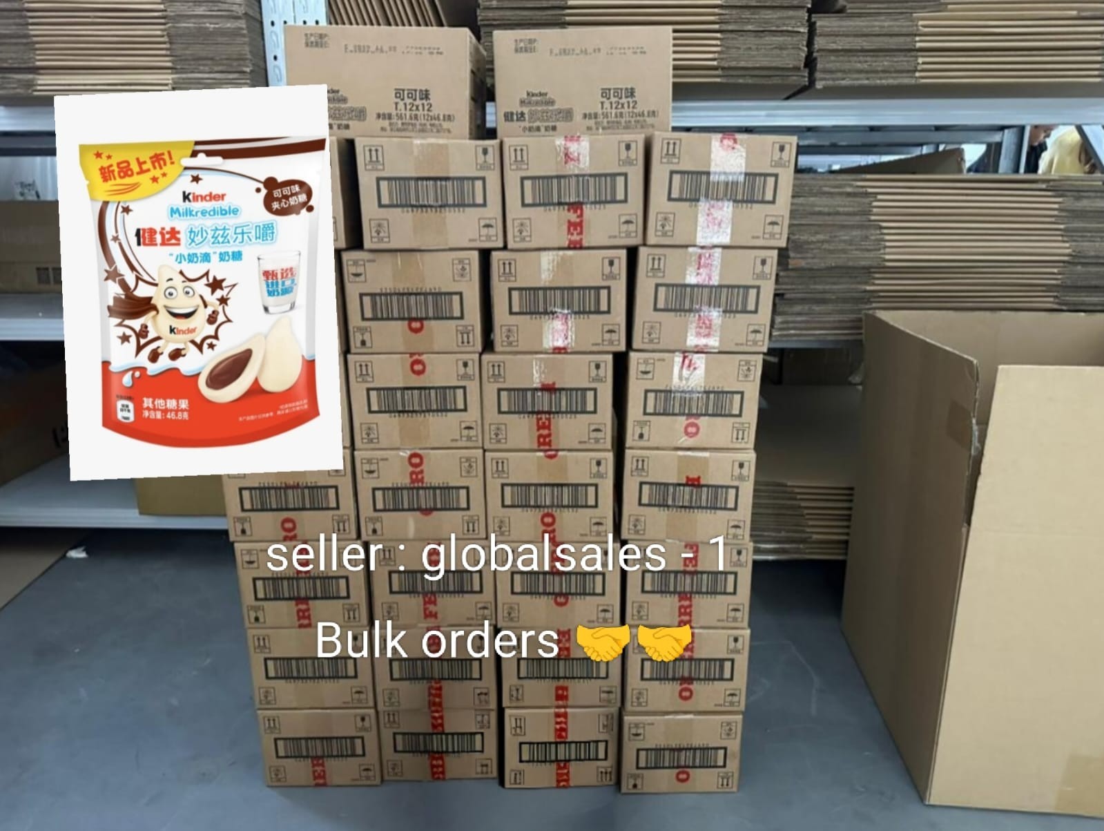 New Kinder Milkredible Cocoa Flavor / Kinder China, 264 pcs, each 47g