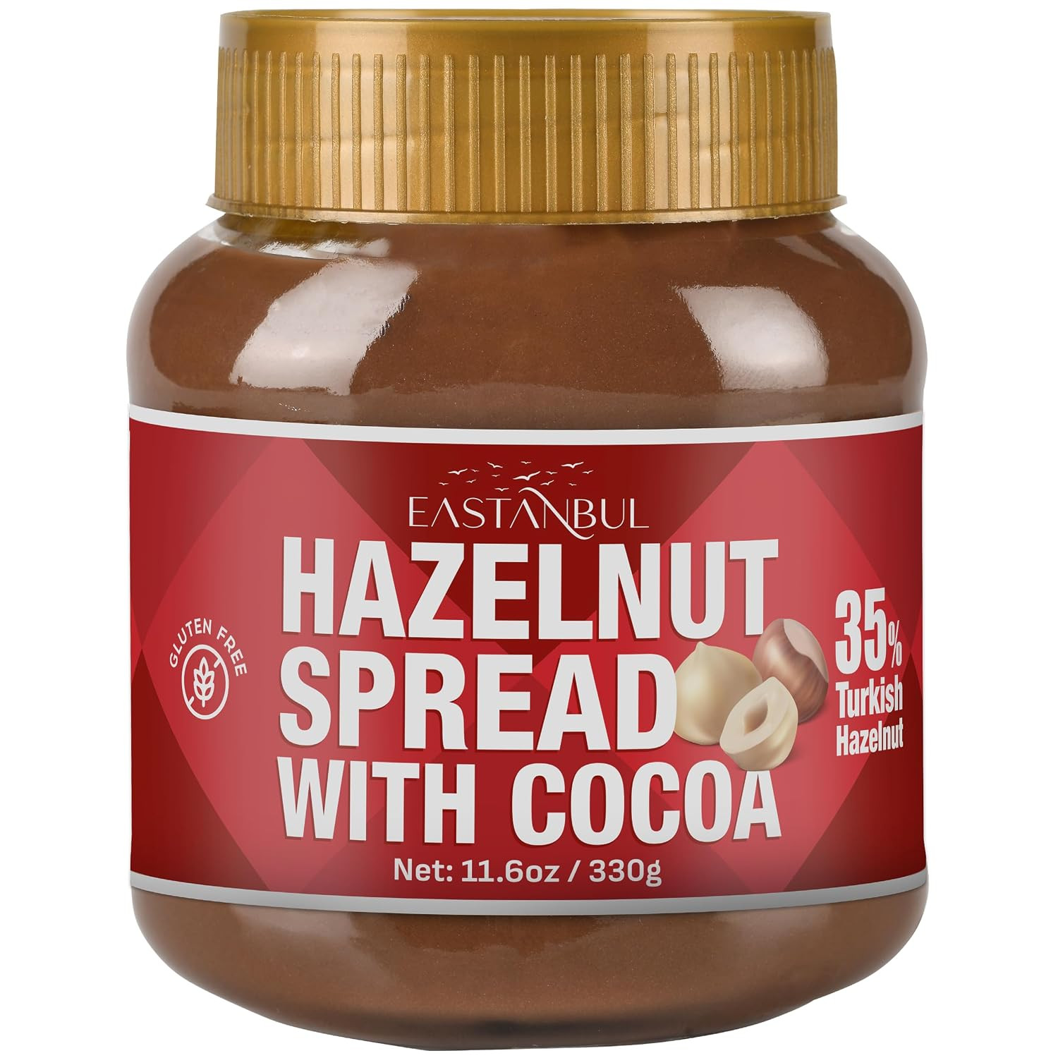 Cocoa Hazelnut Spread, Chocolate Hazelnut Spread, 11.6Oz | No Palm Oil, Rich & C