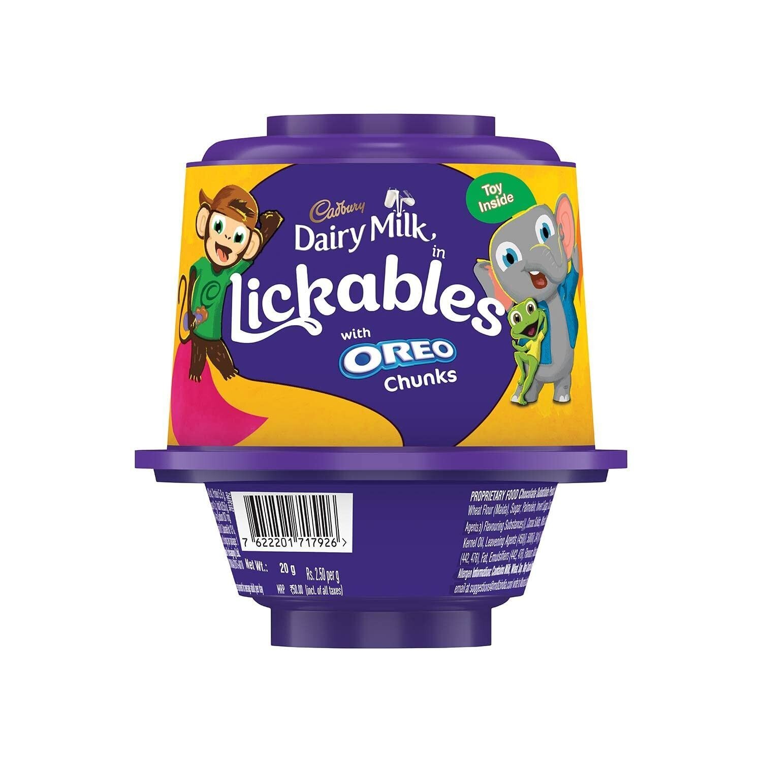 OREO CHUNKS / DAIRYMILK LICKABLE /EXOTICSNACKS/ EACH CUP 20G , PACK OF 10