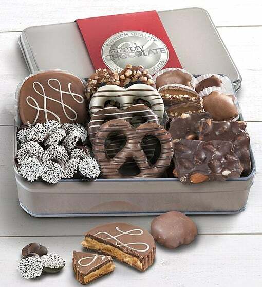 Chocolate Classic Confections Tin-Artfully Designed Classic Choco Treats Present