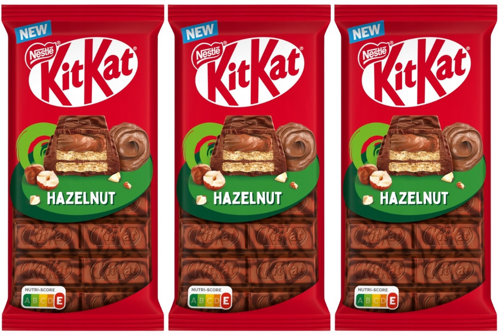 🍫 3x 99G NESTLE KITKAT KIT KAT CHOCOLATE – HAZELNUT FLAVOUR – CRUNCHY BAR