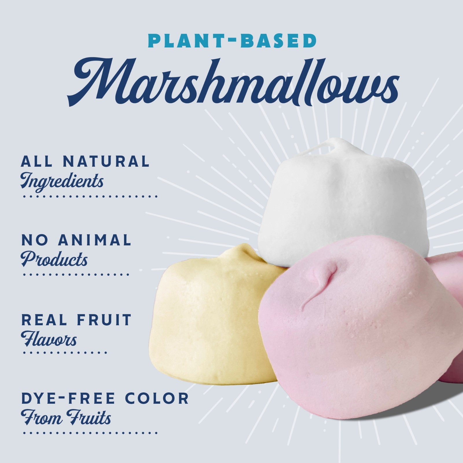 GoodMallow Vegan Marshmallows – Large Kosher Halal Gluten Free Dairy Free