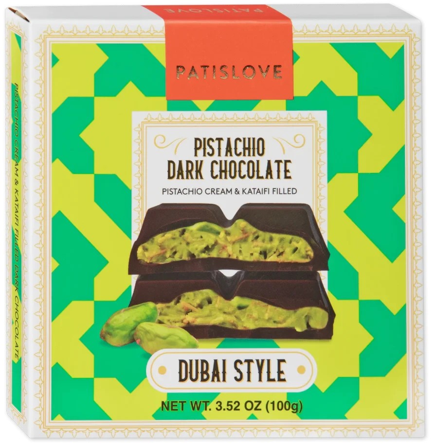 Trader Joe’s Patislove Pistachio Dark Chocolate Dubai Style 3.52 Oz