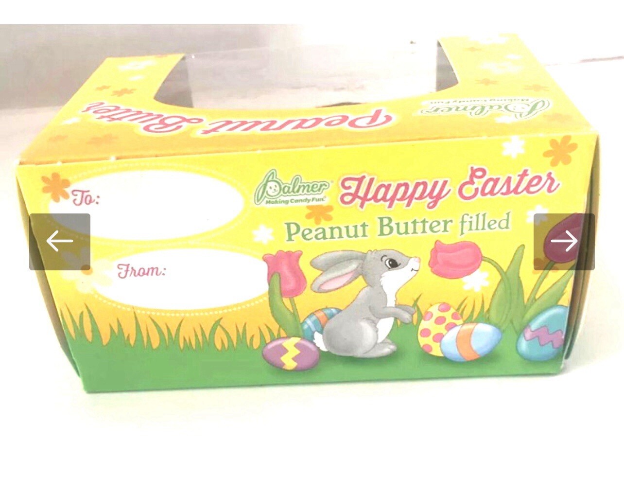 PALMER PEANUT BUTTER FILLED MILK CHOCOLATE (1) EGG- 3oz EASTER CANDY