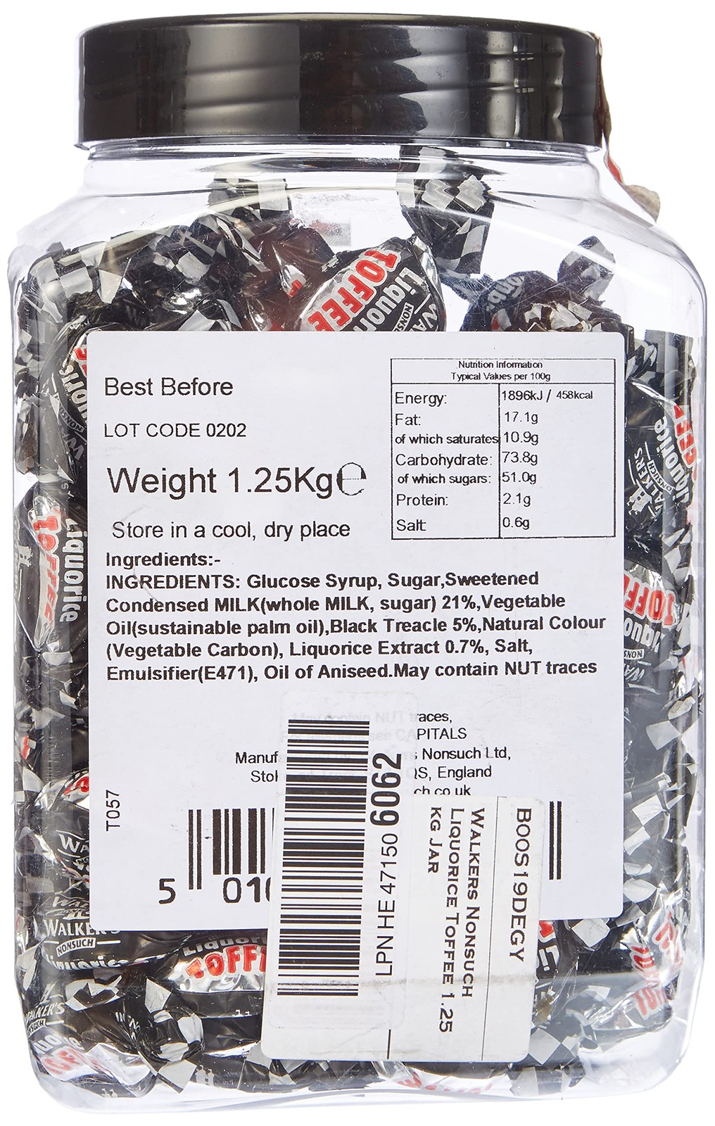Nonsuch Liquorice Toffees with Condensed Milk & Black Treacle | 44.09 Oz