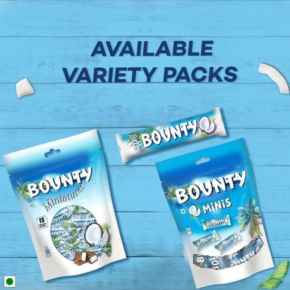 Bounty Miniatures Milk Chocolate Mini Bars 150g