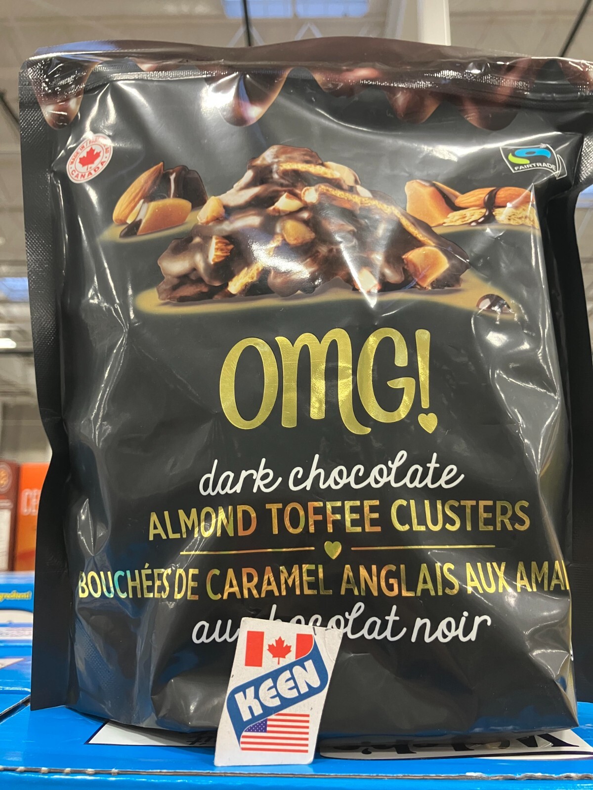 AiWaWa CA, OMG! Dark Chocolate Almond Toffee Clusters 680 g