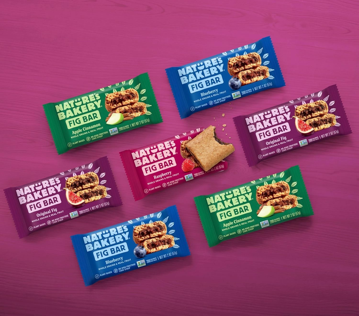 Nature’s Bakery Whole Wheat Fig Bars, Fig, Real Fruit, , Non-GMO, Snack bar,…