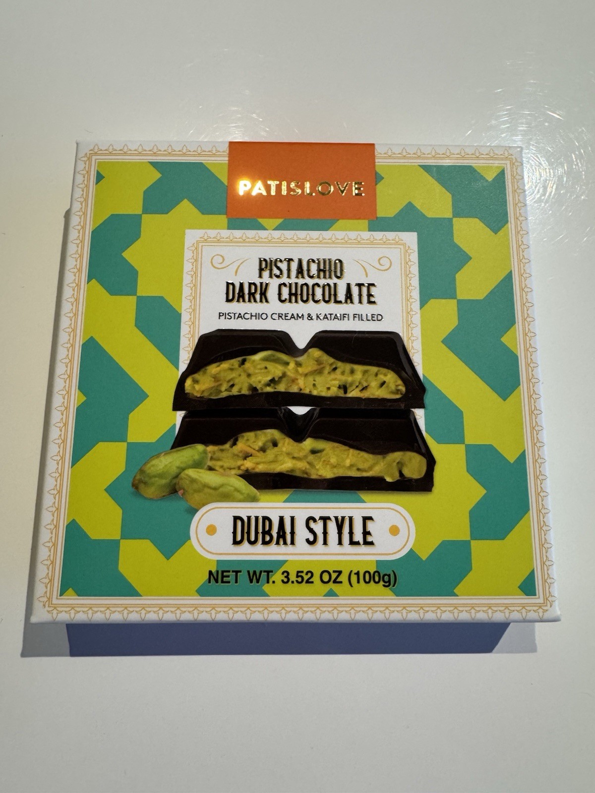 Trader Joe’s Patislove Pistachio Dark Chocolate Dubai Style Brand New Exp 02/27