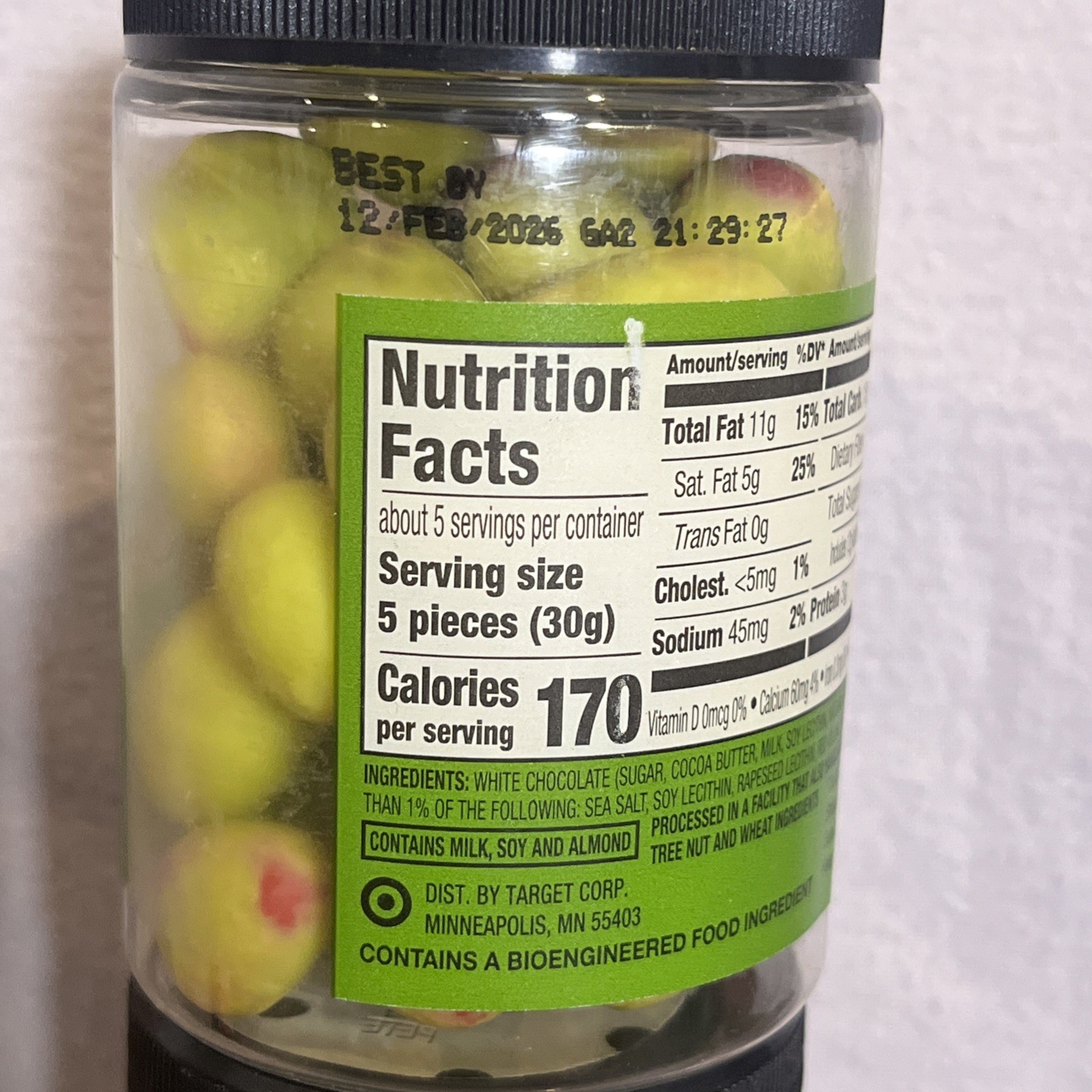 2 X Kate Spade Martini Olive Almonds White Chocolate Covered 5.5oz (155g)