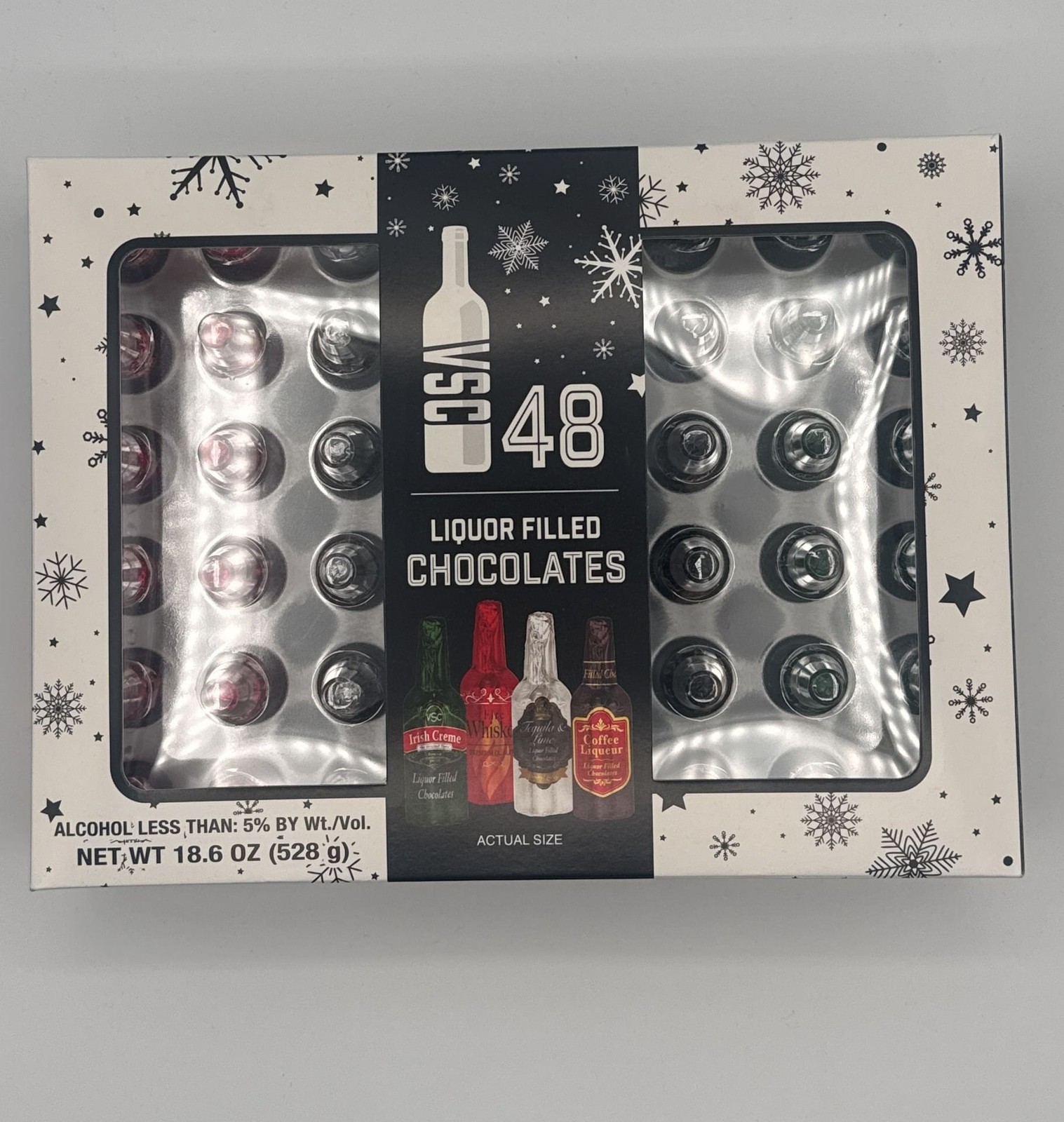 VSC Liquor Filled Chocolates Gift Box 48 CT 18.6 OZ