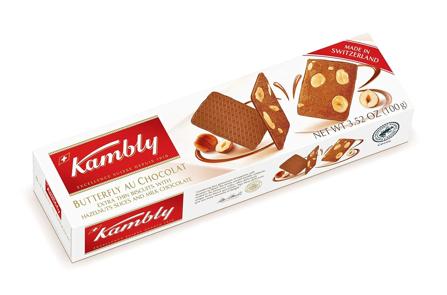 Swiss Butterfly Au Chocolate Delicate Butter Cookies Chocolate