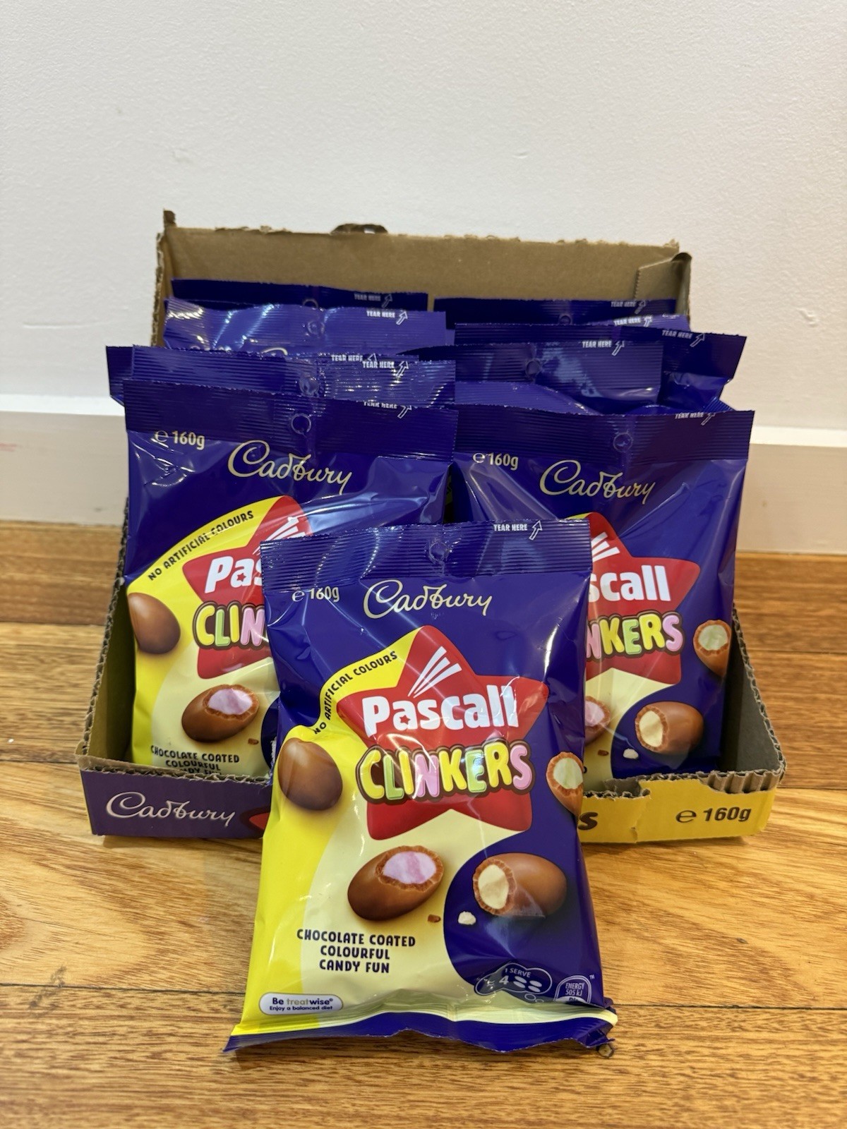 Cadbury Pascall Chocolate Clinkers Bites Candy Bag 160g