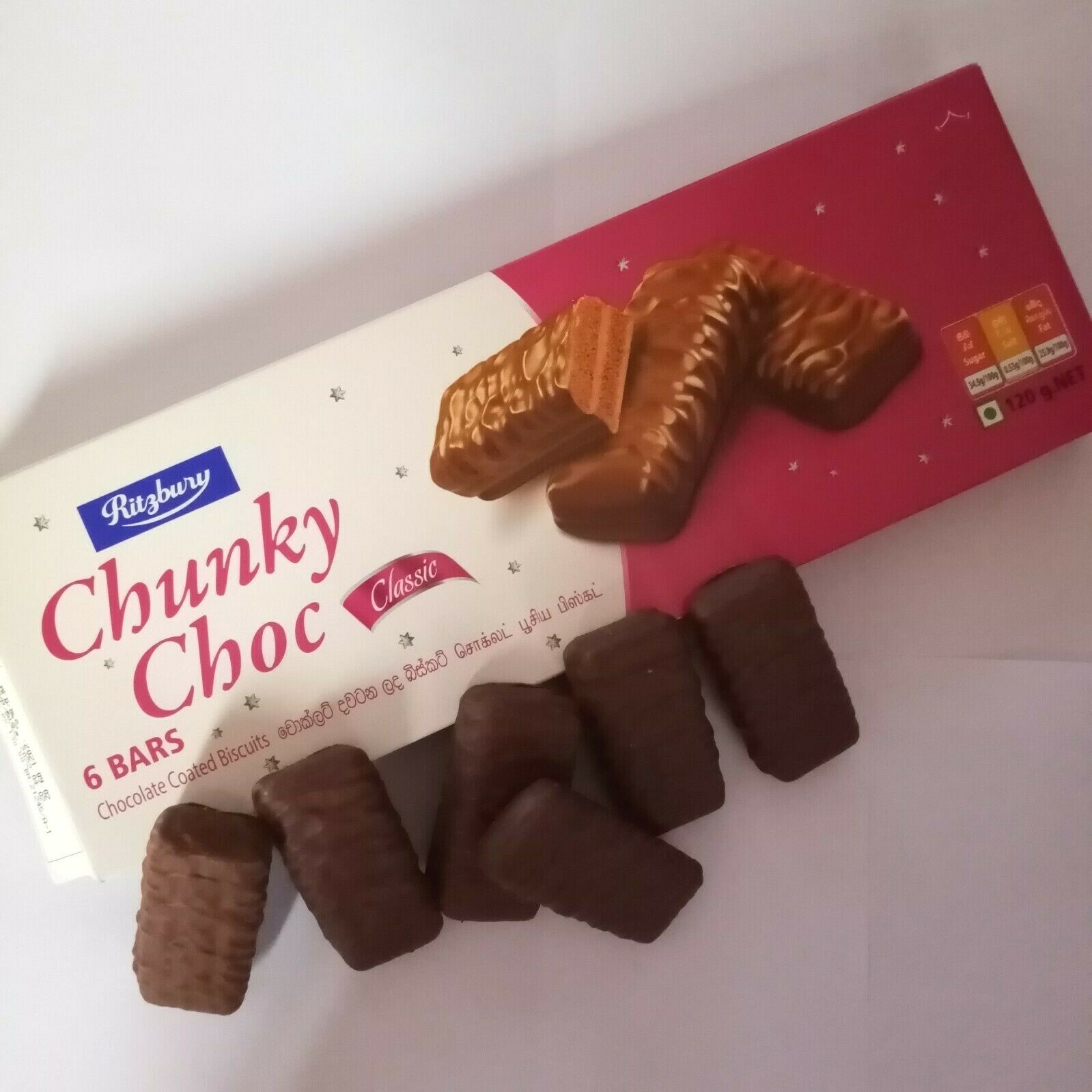 Ritzbury Chunky Choc Chocolate Coated Biscuits Halloween Deco Cake Dessert 120 g