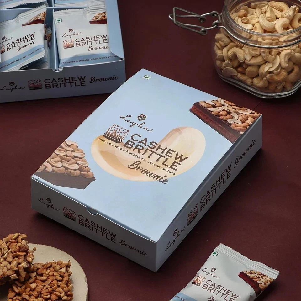 Loyka Cashew Brittle Brownie Box – 12 pcs Free Shipping World Wide