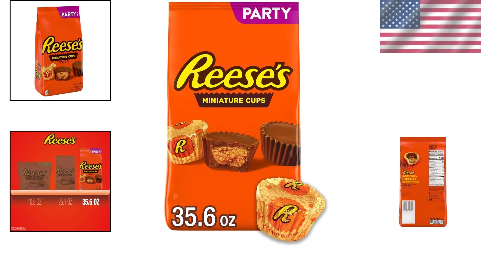 Individually Wrapped Reese’s Miniatures – 35.6 oz Chocolate Peanut Butter Treats