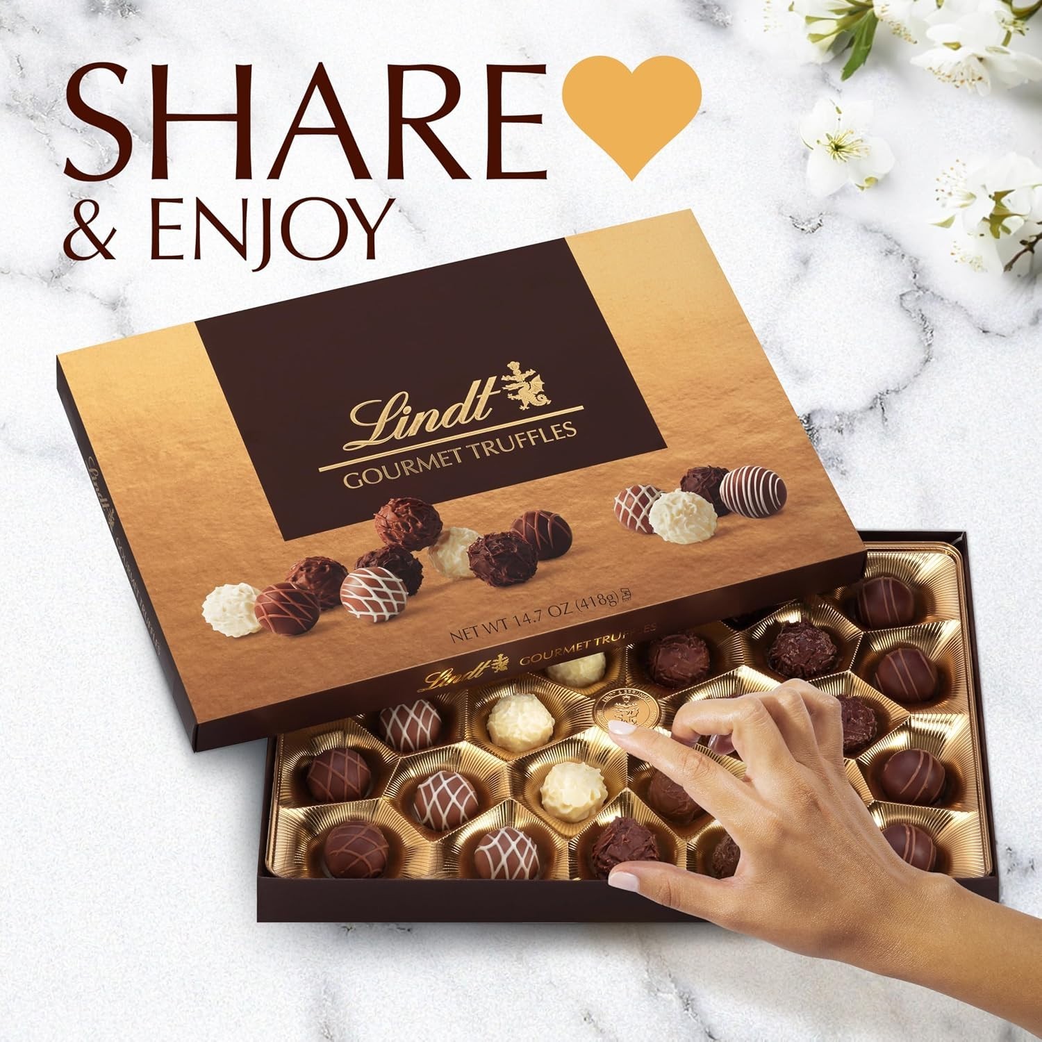 14.7 oz Gift Box of Assorted Gourmet Chocolate Truffles – Ideal for Celebrations