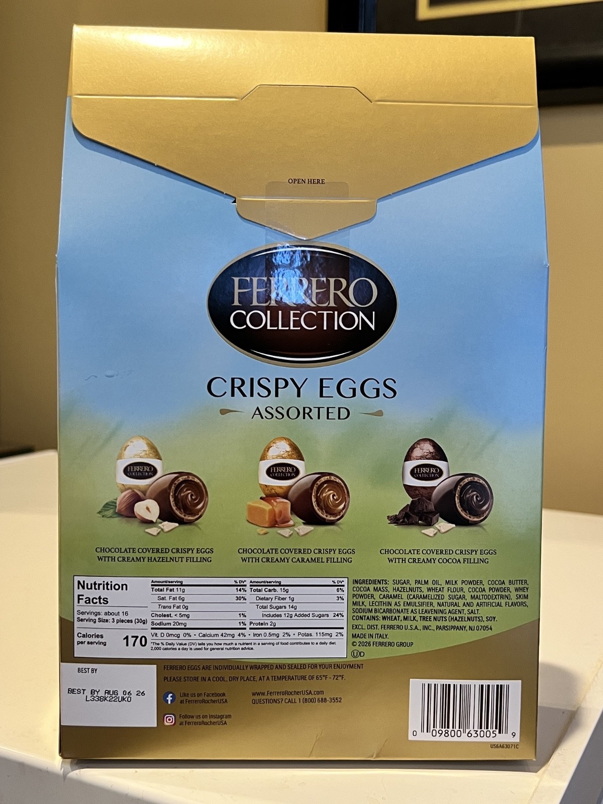 Ferrero Collection Crispy Chocolate Eggs Variety Pack, 50 ct