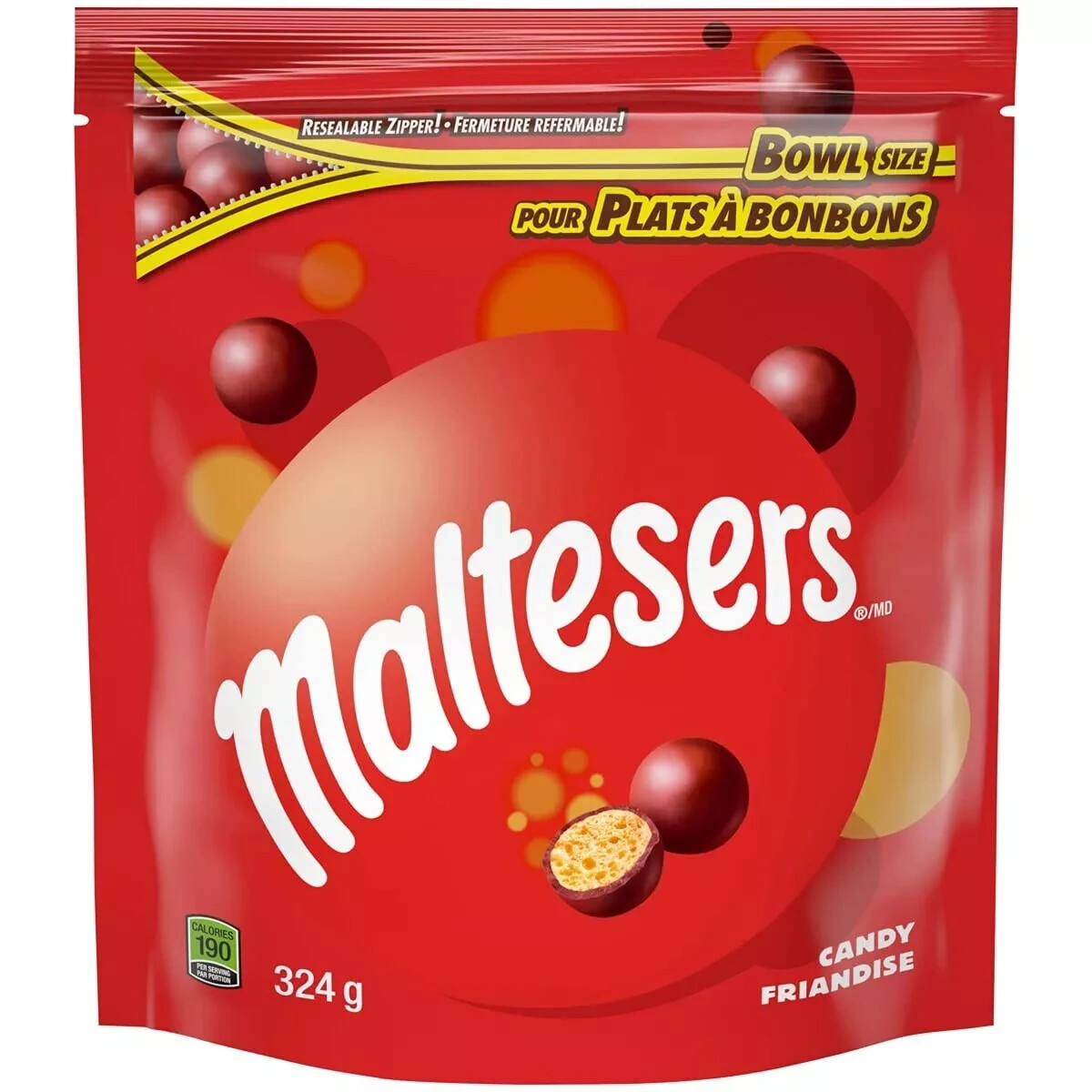 MARS Maltesers Chocolate – Bowl Size Stand up Pouch – 324g – Fresh from Canada