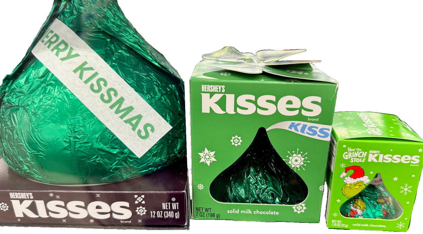 Hershey’s Kisses Grinch Solid Milk Chocolate MINI Christmas Candy Gift 1.45oz