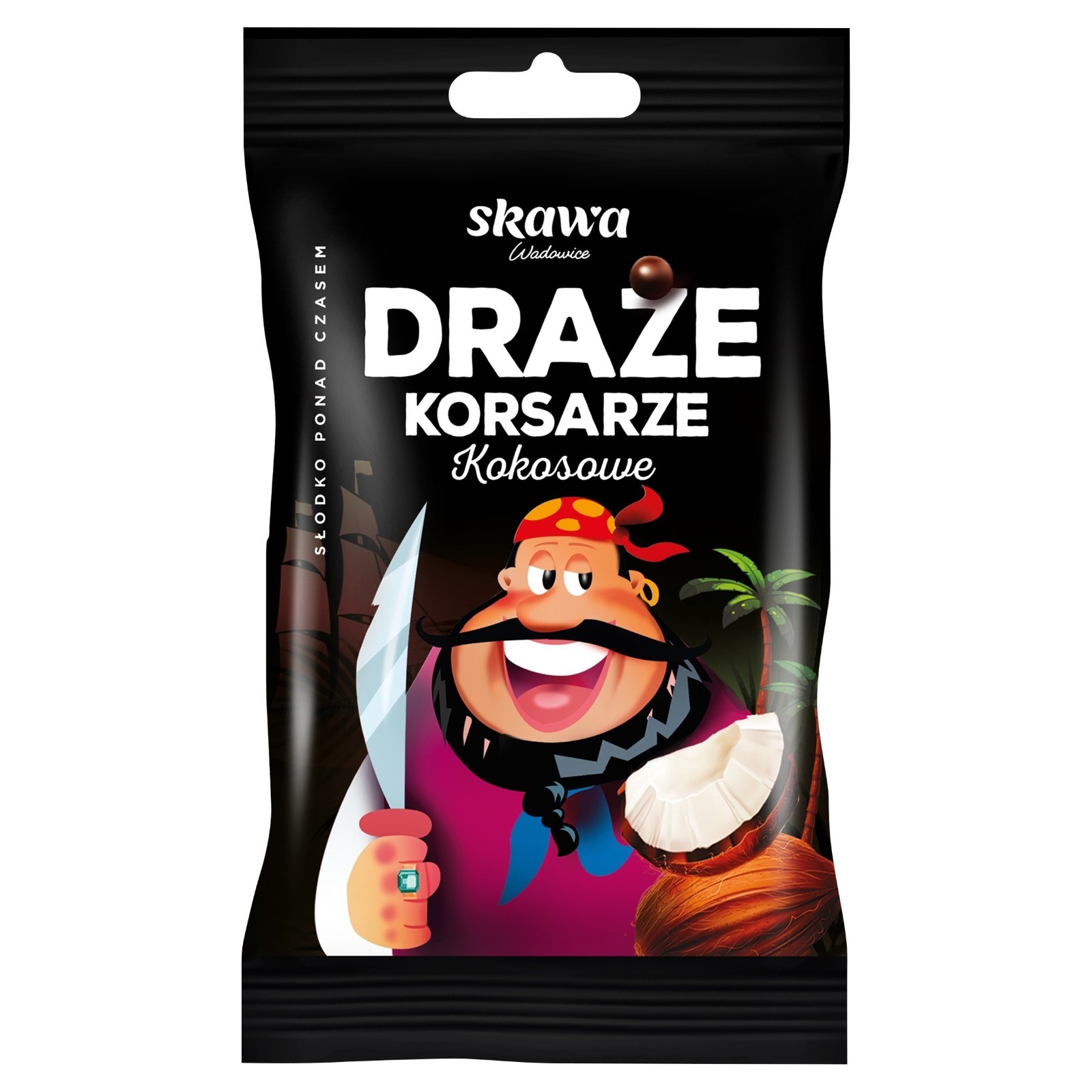 6x KORSARZ PIRATE Retro Chocolate Covered Dragee With Coconut Cream 70g