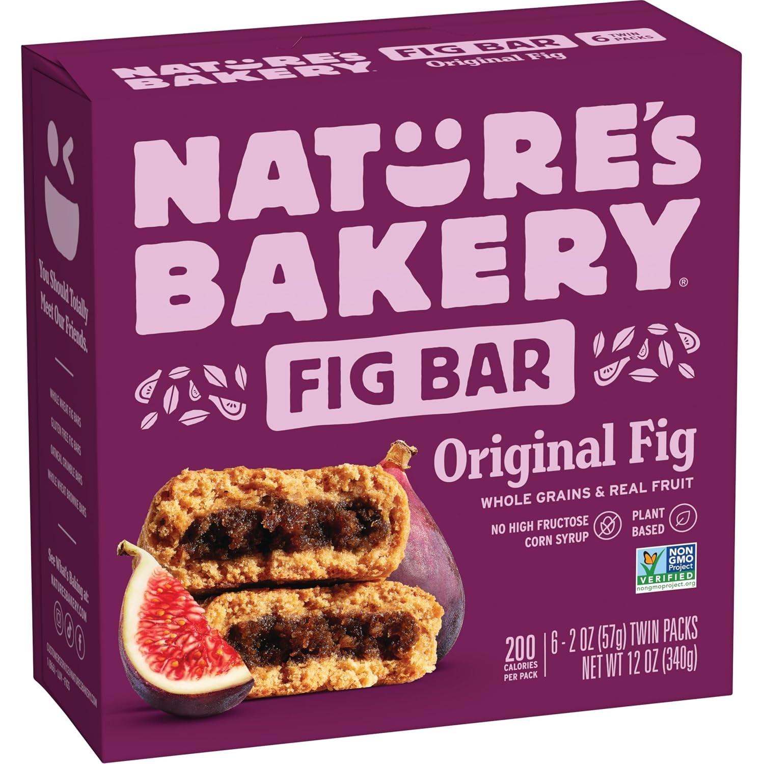 Nature’s Bakery Whole Wheat Fig Bars – Snack, 6 Twin Packs, Soft-Baked