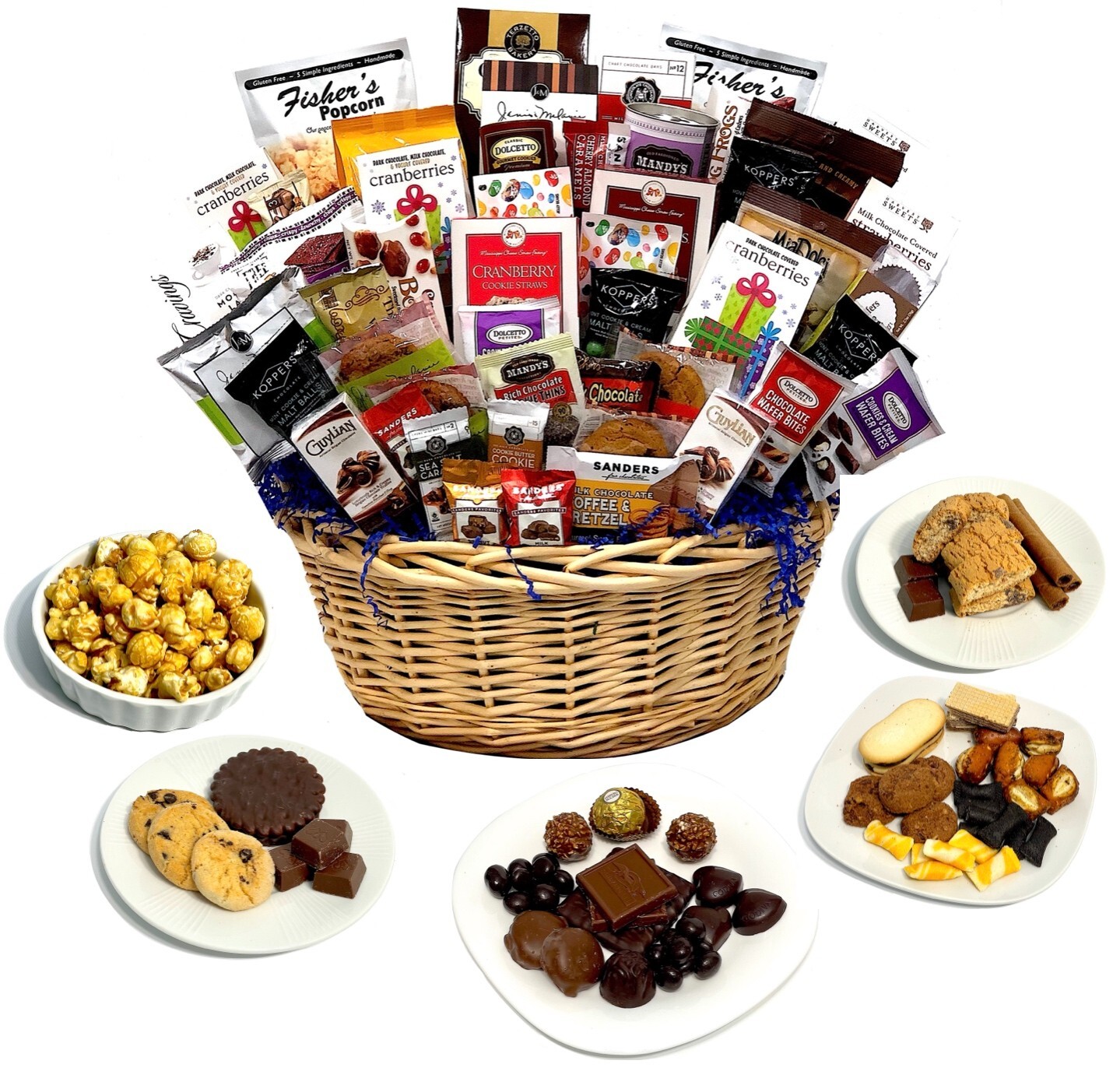 Mother’s Day Gourmet Gift Basket Hand-Crafted with chocolate cookie candy snacks