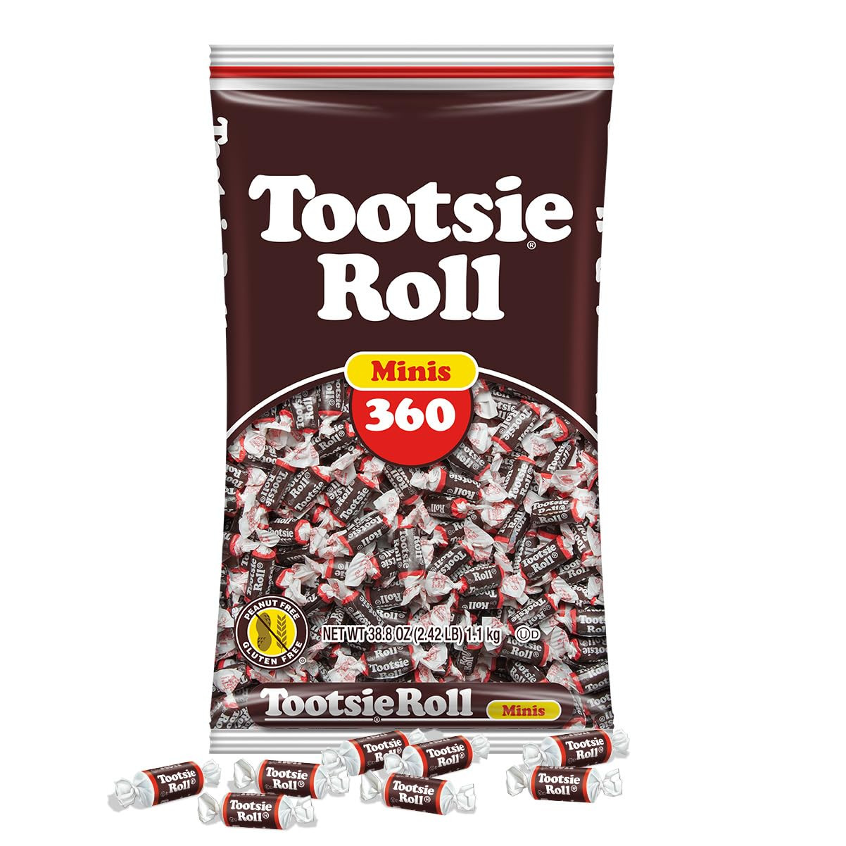 Tootsie Roll Midgees – Chewy Chocolate Gluten-Free Candy Minis 360 Count
