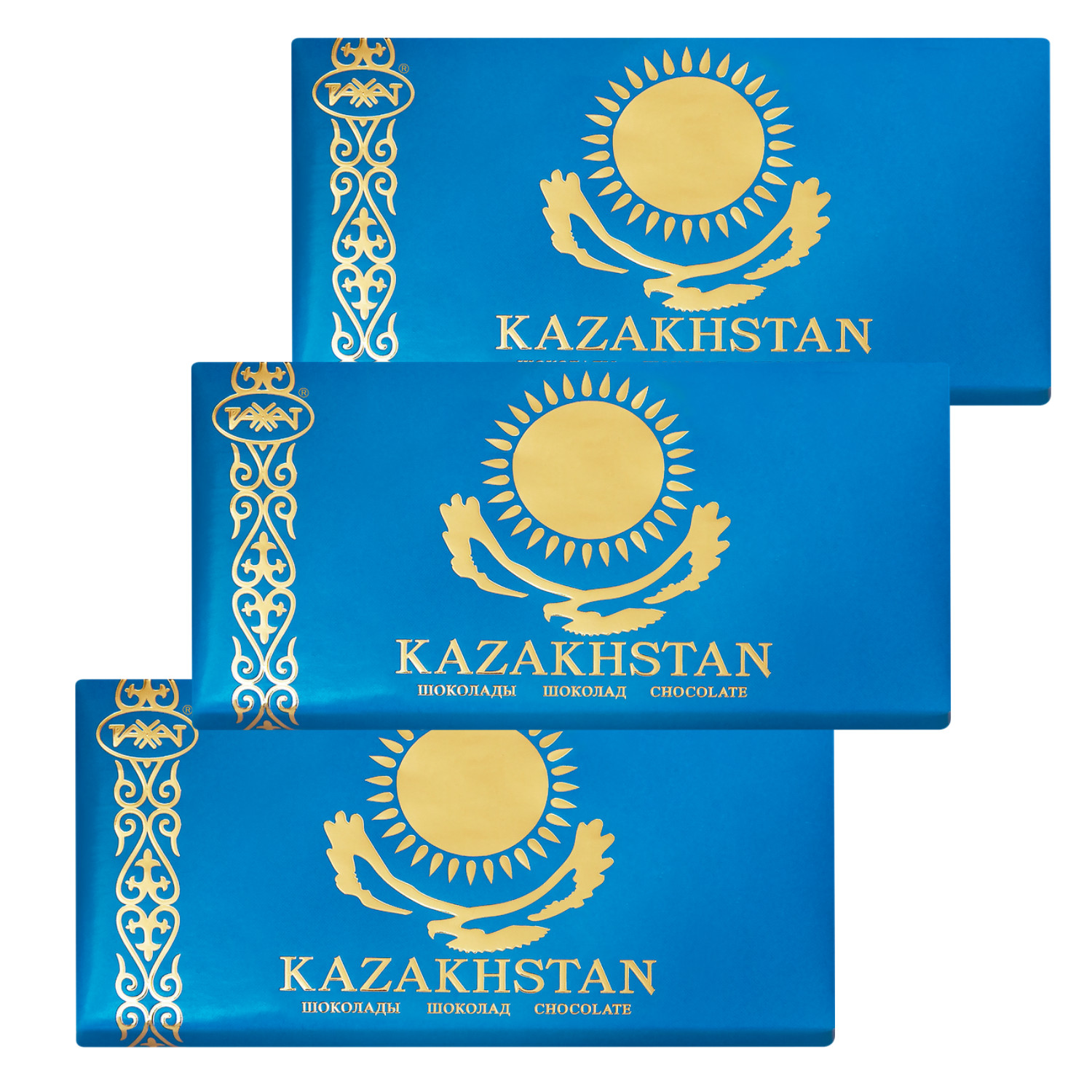 3 Bars Rakhat Kazakhstan Milk Chocolate 100 g Each – 300 g Total