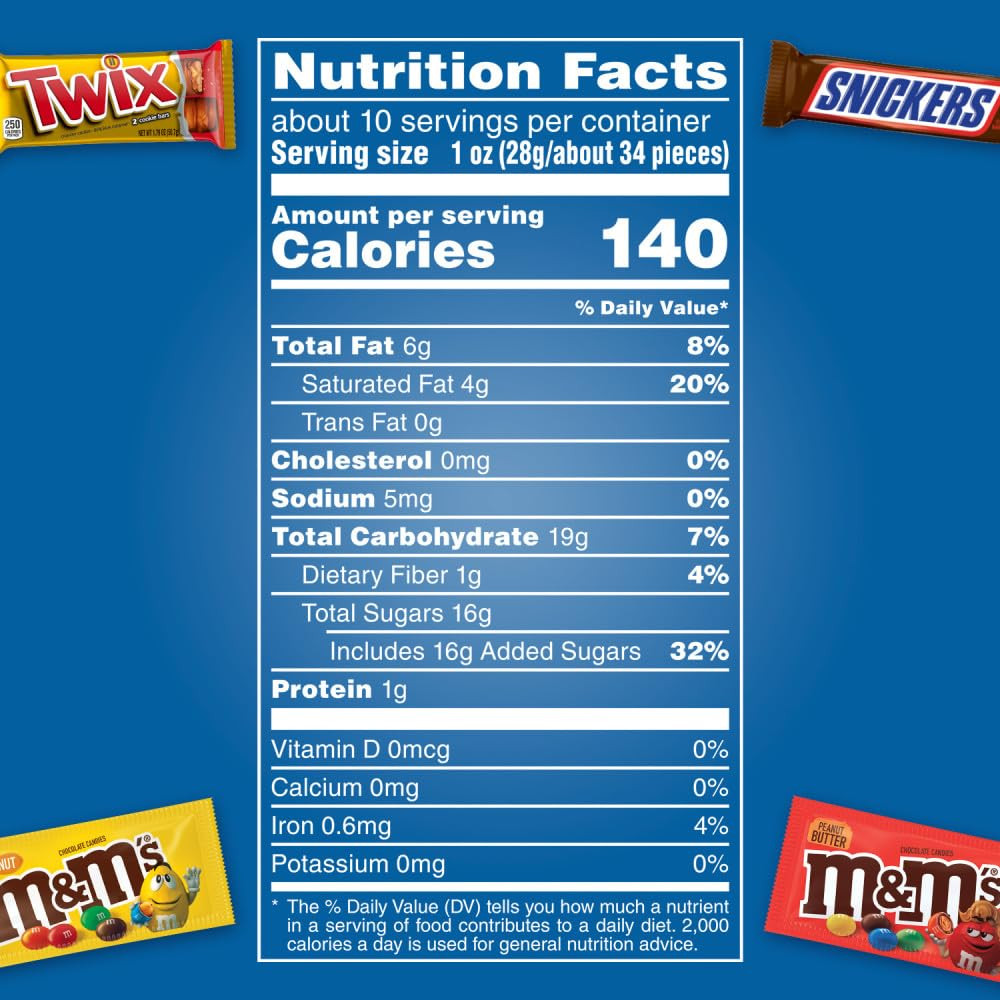 SNICKERS, TWIX, MILKY WAY & 3 MUSKETEERS Variety Pack Full Size Bulk Milk Chocol