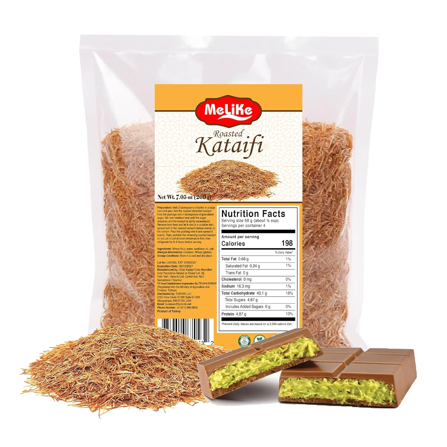 Kataifi Premium Roasted Kataifi For Dubai Chocolate Bar Toasted Kataifi Shr…